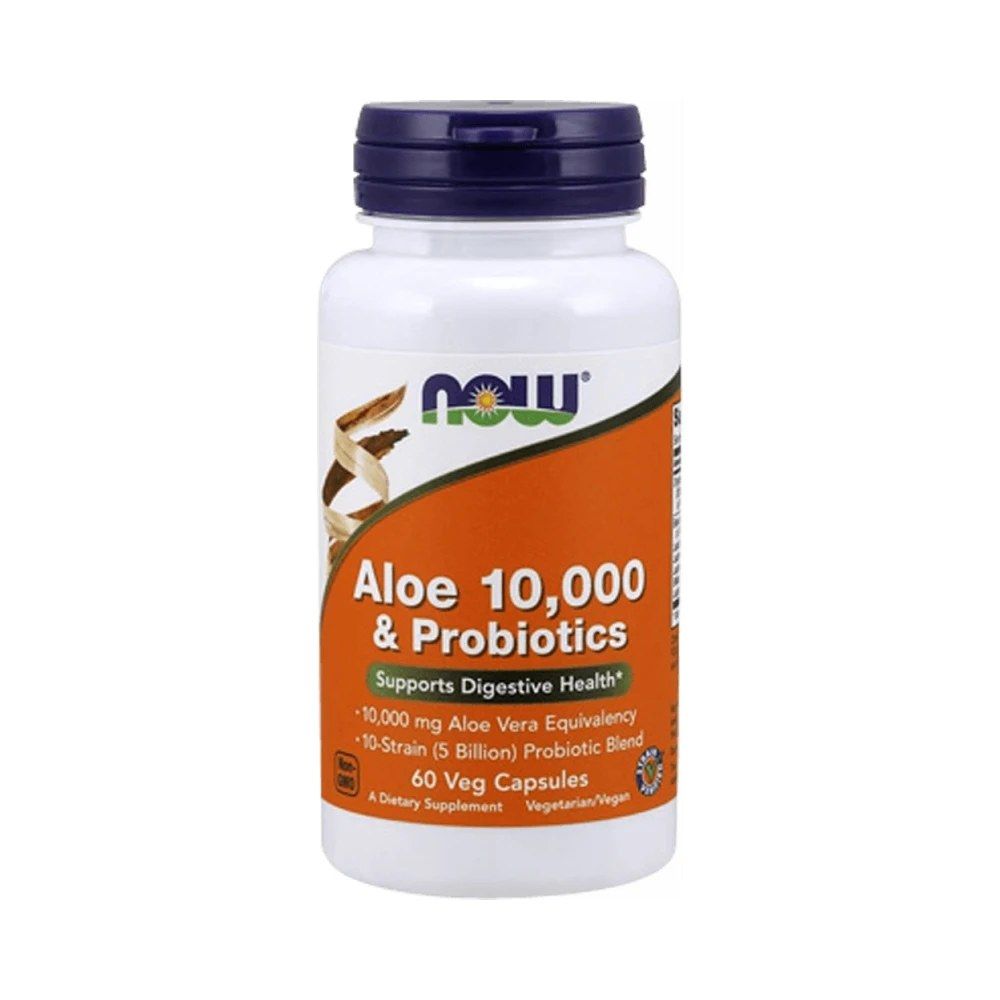 NOW - ALOE VERA 10.000 & PROBIOTICS - 60 KAPSZULA