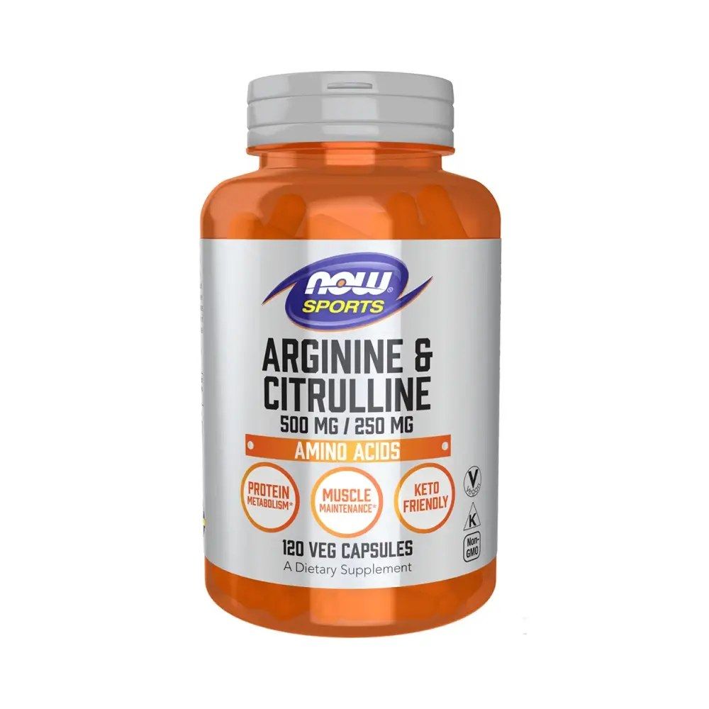 NOW - ARGININE 500MG & CITRULLINE 250MG - 120 KAPSZULA