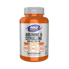 NOW - ARGININE 500MG & CITRULLINE 250MG - 120 KAPSZULA