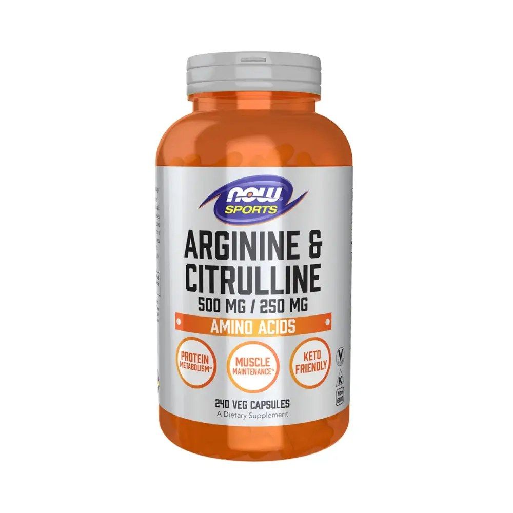 NOW - ARGININE 500MG & CITRULLINE 250MG - 240 KAPSZULA