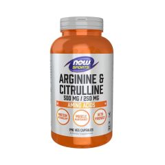 NOW - ARGININE 500MG & CITRULLINE 250MG - 240 KAPSZULA