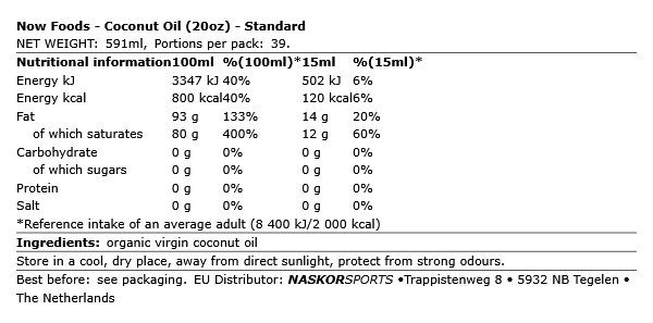 NOW - COCONUT OIL - ÍZESÍTETLEN - 591 ML