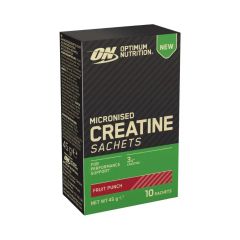 OPTIMUM NUTRITION - MICRONISED CREATINE SACHETS - FLAVOURED - FRUIT PUNCH - 10 CSOMAG