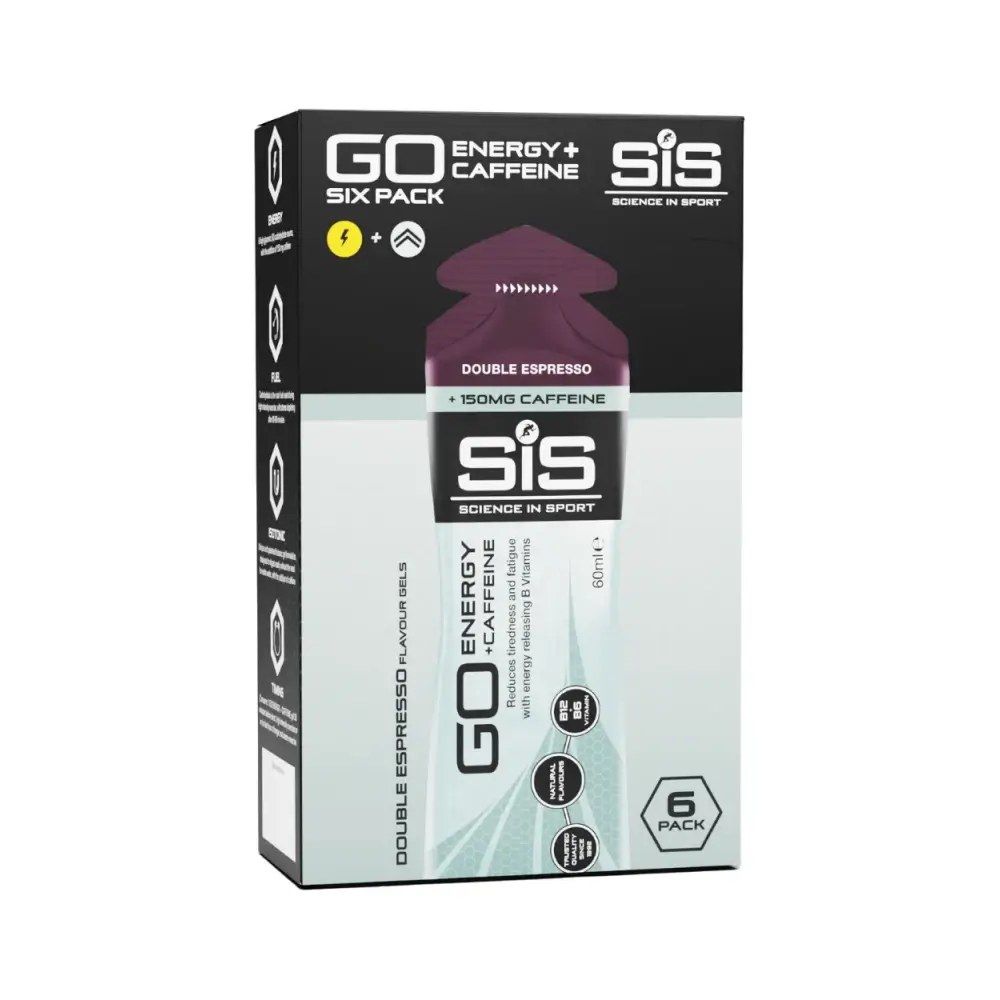 SIS - GO ENERGY + CAFFEINE GELS - 6 X 60 ML