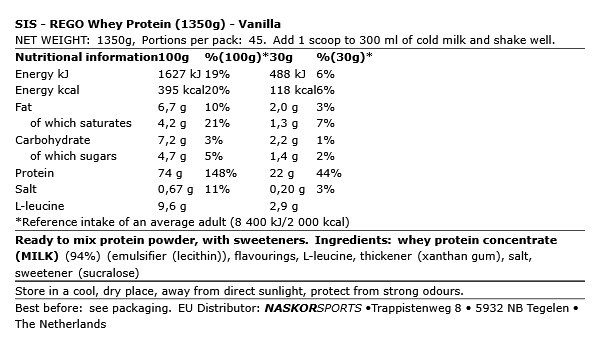 SIS - REGO WHEY PROTEIN - 1350 G