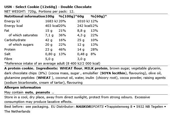 USN - SELECT COOKIE - 12 X 60 G