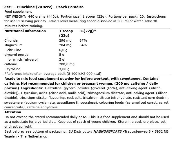 ZEC+ - PUNCHLINE - 440 G ZEC+ - PUNCHLINE - 440 G