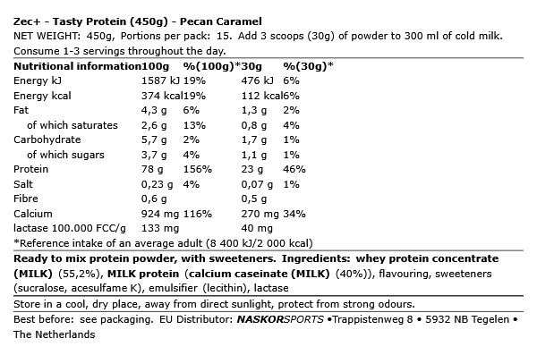 ZEC+ - TASTY PROTEIN - 450 G ZEC+ - TASTY PROTEIN - 450 G
