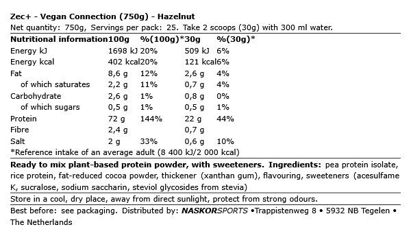 ZEC+ - VEGAN CONNECTION - 750 G