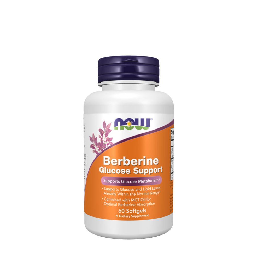 NOW FOODS - BERBERINE GLUCOSE SUPPORT SOFTGELS - 60 LÁGYKAPSZULA