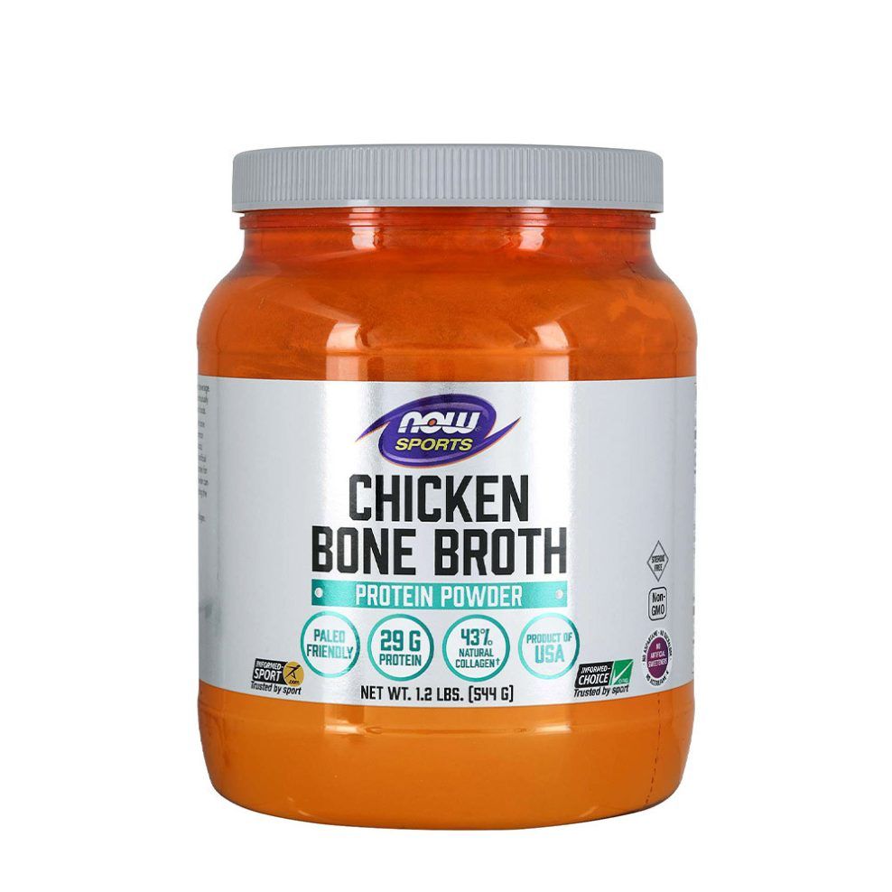 NOW FOODS - BONE BROTH, CHICKEN POWDER - 544 G