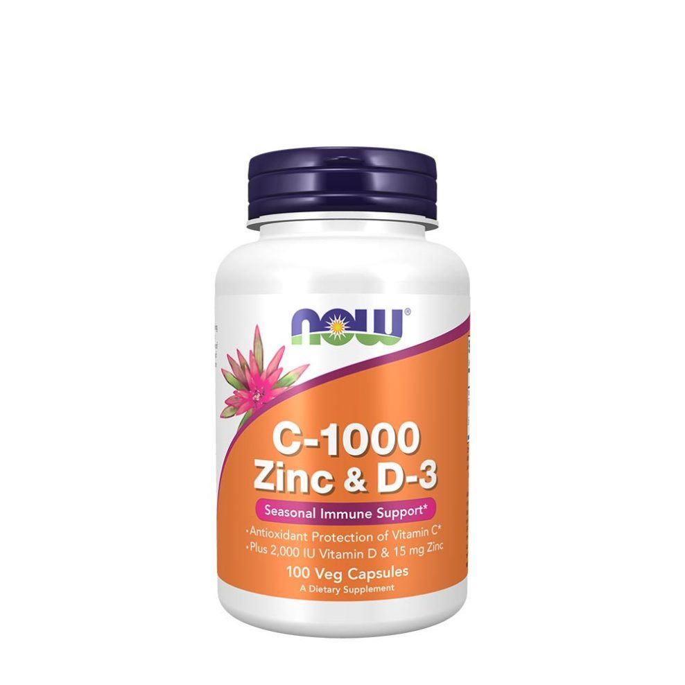NOW FOODS - C-1000 ZINC & D-3 - 100 KAPSZULA