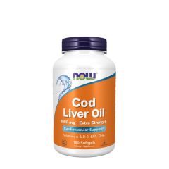 NOW FOODS - COD LIVER OIL, EXTRA STRENGTH 1,000 MG - 180 LÁGYKAPSZULA