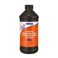 NOW FOODS - GLUCOSAMINE & CHONDROITIN WITH MSM LIQUID - 473 ML