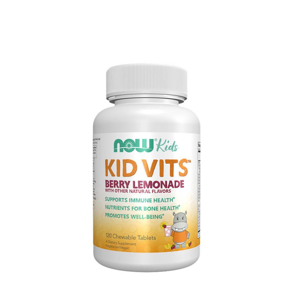 NOW FOODS - KID VITS BERRY LEMONADE CHEWABLE TABLETS - 120 RÁGÓTABLETTA