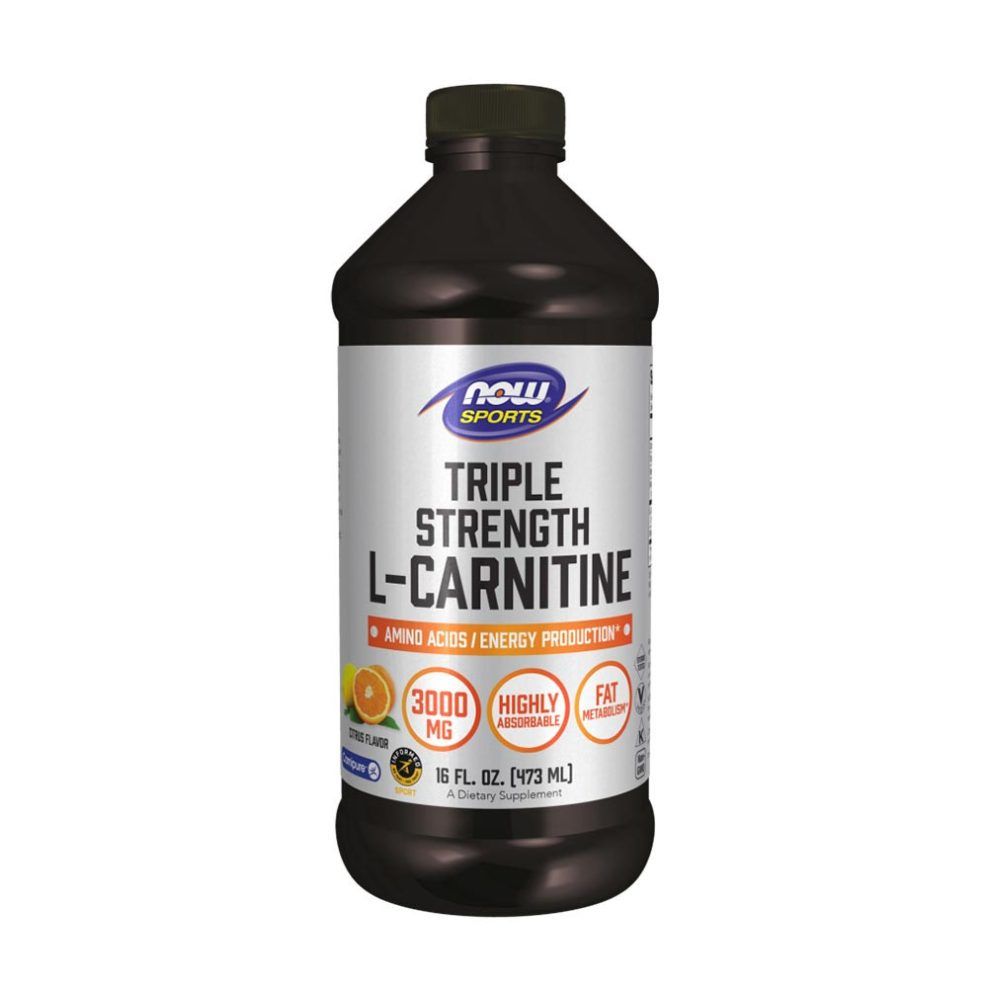 NOW FOODS - L-CARNITINE, TRIPLE STRENGTH LIQUID - 473 ML - CITRUS