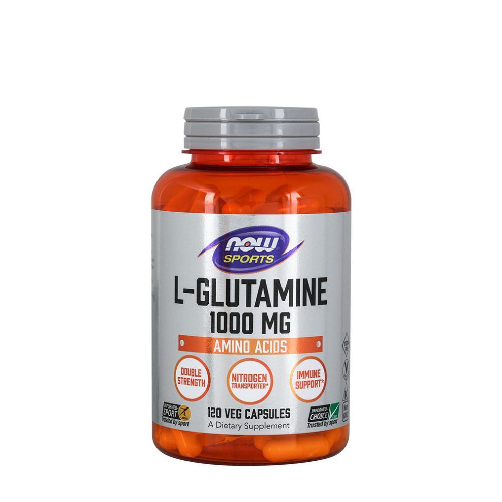 NOW FOODS - L-GLUTAMINE, DOUBLE STRENGTH 1000 MG - 120 KAPSZULA
