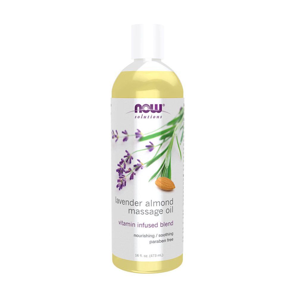NOW FOODS - LAVENDER ALMOND MASSAGE OIL - 473 ML