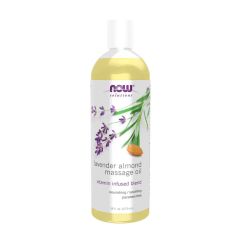 NOW FOODS - LAVENDER ALMOND MASSAGE OIL - 473 ML