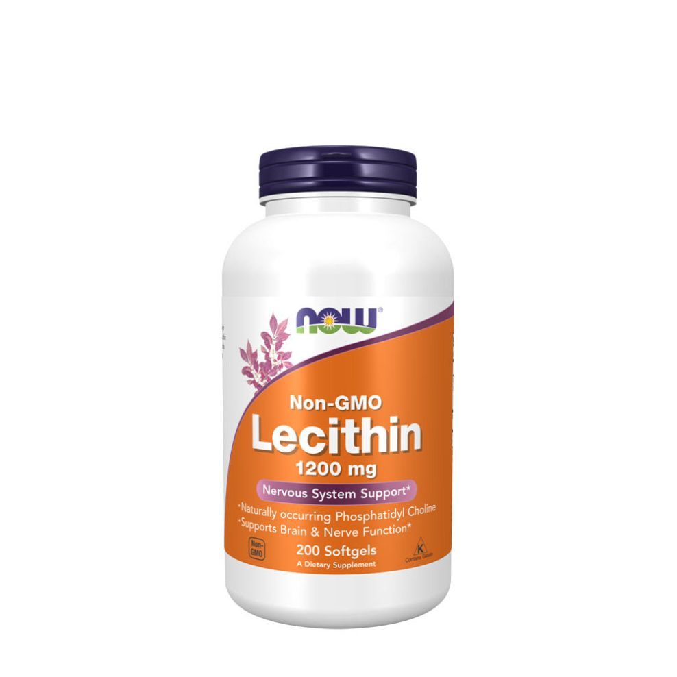 NOW FOODS - LECITHIN 1200 MG - 200 LÁGYKAPSZULA