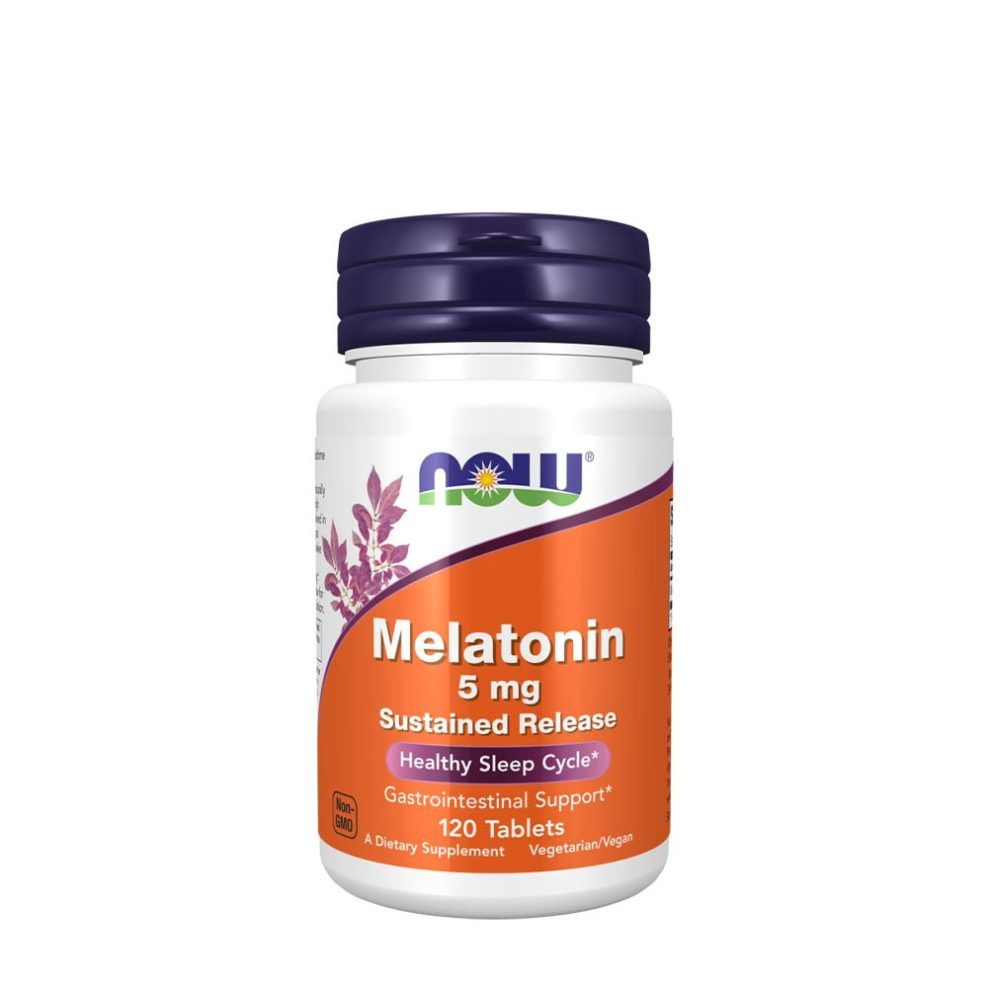 NOW FOODS - MELATONIN 5 MG SUSTAINED RELEASE - 120 TABLETTA