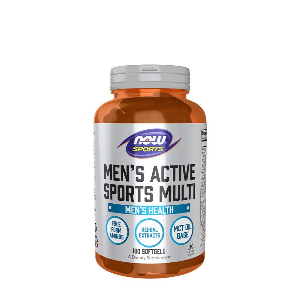 NOW FOODS - MEN'S ACTIVE SPORTS MULTI - 180 LÁGYKAPSZULA