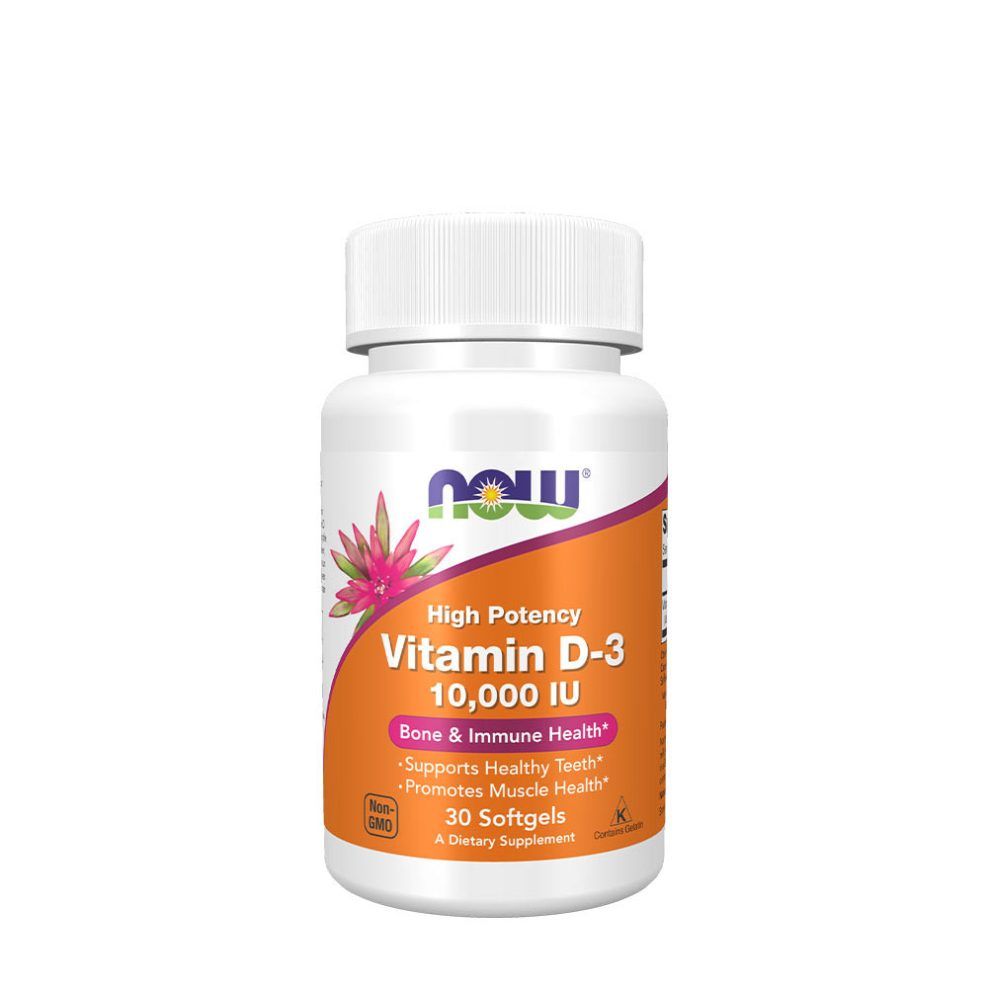 NOW FOODS - VITAMIN D-3 10,000 IU - 30 LÁGYKAPSZULA