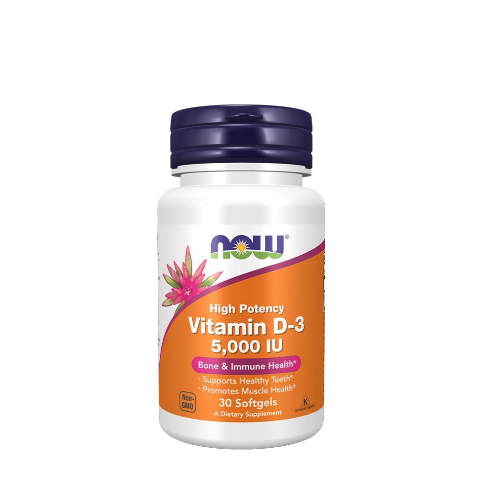 NOW FOODS - VITAMIN D-3 5,000 IU - 30 LÁGYKAPSZULA