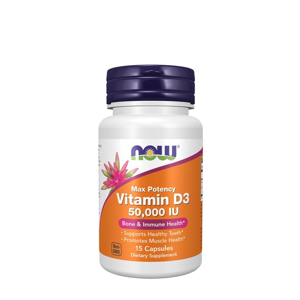 NOW FOODS - VITAMIN D-3 50,000 IU - 15 KAPSZULA