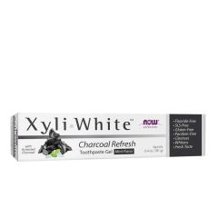 NOW FOODS - XYLIWHITE CHARCOAL REFRESH TOOTHPASTE GEL - 181 G - MINT