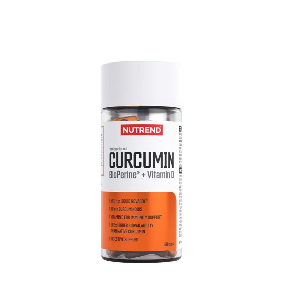 NUTREND - CURCUMIN + BIOPERINE + VITAMIN D - 60 KAPSZULA