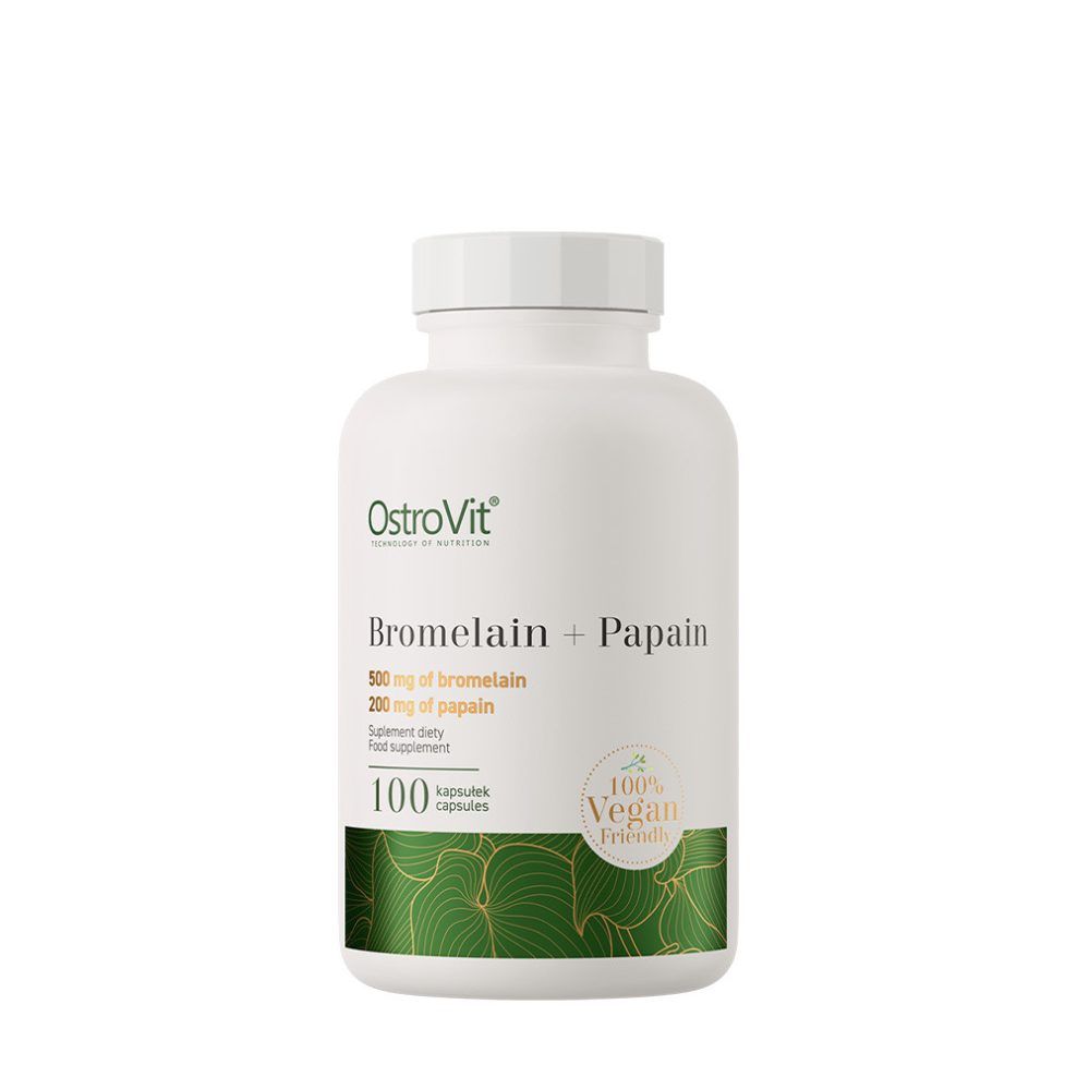 OSTROVIT - BROMELAIN + PAPAIN 100% VEGE - 100 KAPSZULA