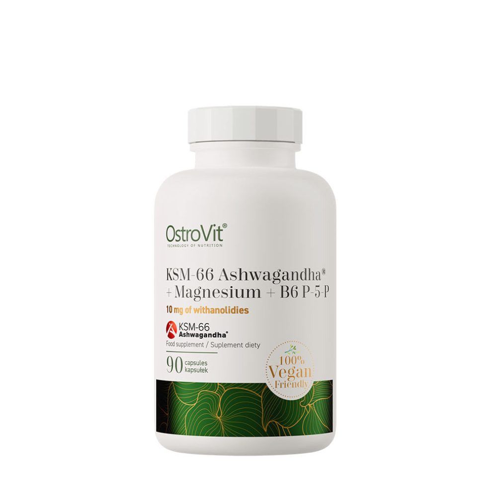 OSTROVIT - KSM-66 ASHWAGANDHA + MAGNESIUM + B6 P-5-P - 90 KAPSZULA