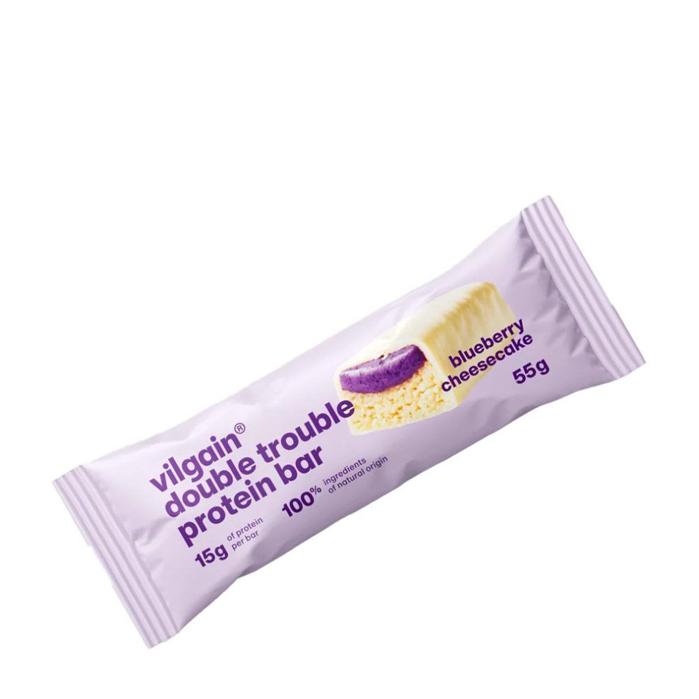 VILGAIN - DOUBLE TROUBLE PROTEIN BAR BLUEBERRY CHEESECAKE - 55 G
