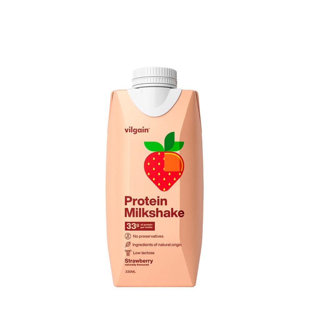 VILGAIN - PROTEIN MILKSHAKE STRAWBERRY - 330 ML