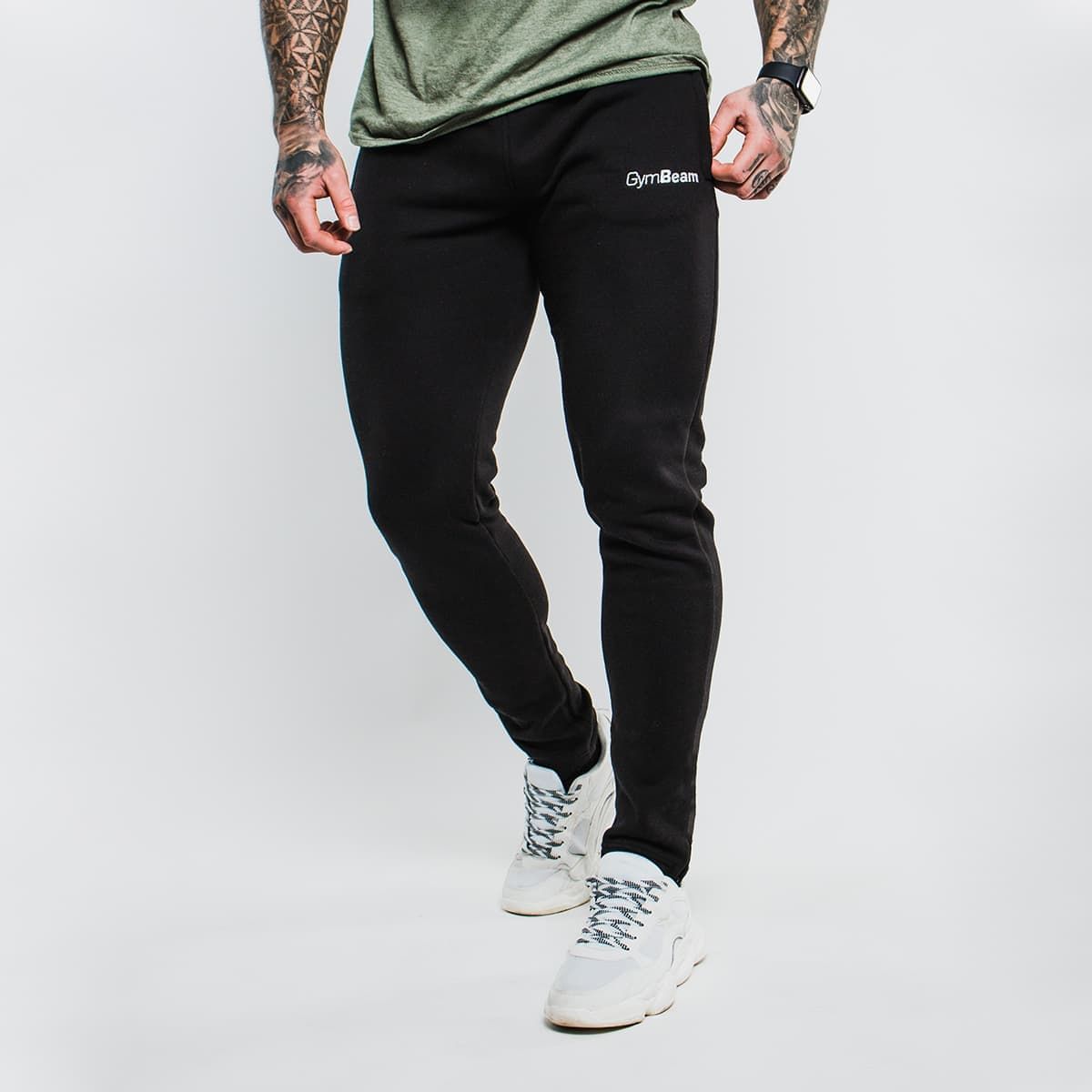 GYMBEAM - FÉRFI SLIMFIT MELEGÍTŐNADRÁG - FEKETE