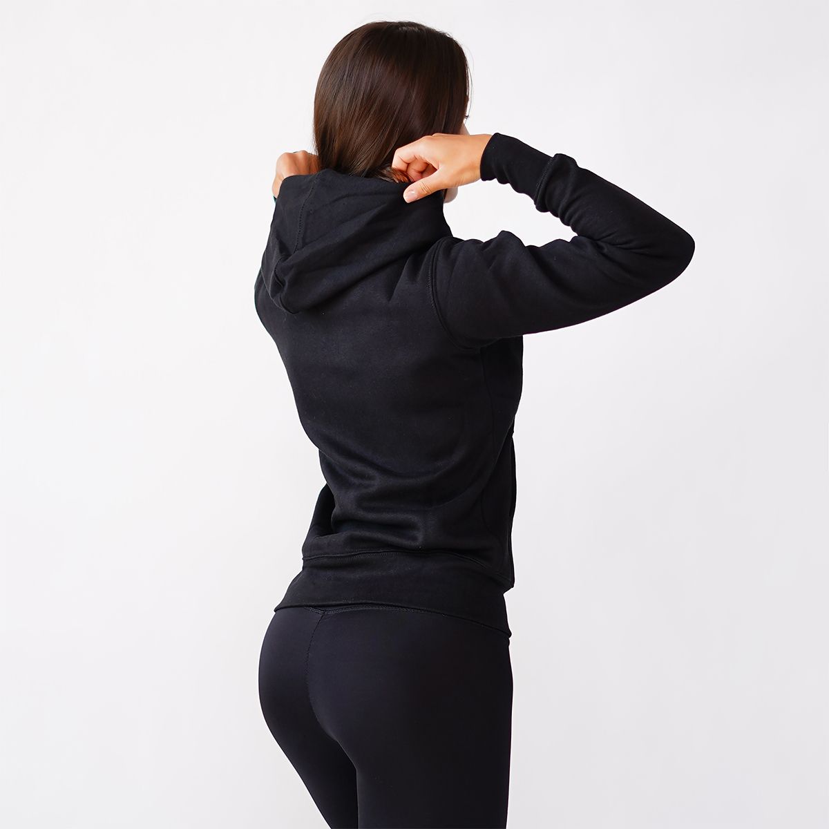 GYMBEAM - ZIPPER HOODIE BLACK NŐI PULÓVER - FEKETE