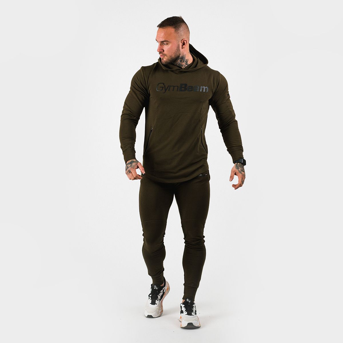 GYMBEAM - FÉRFI URBAN MILITARY GREEN MELEGÍTŐNADRÁG - ZÖLD