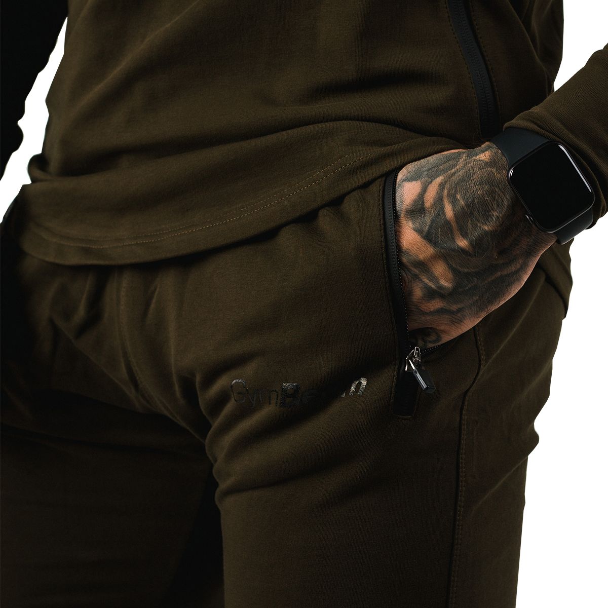GYMBEAM - FÉRFI URBAN MILITARY GREEN MELEGÍTŐNADRÁG - ZÖLD