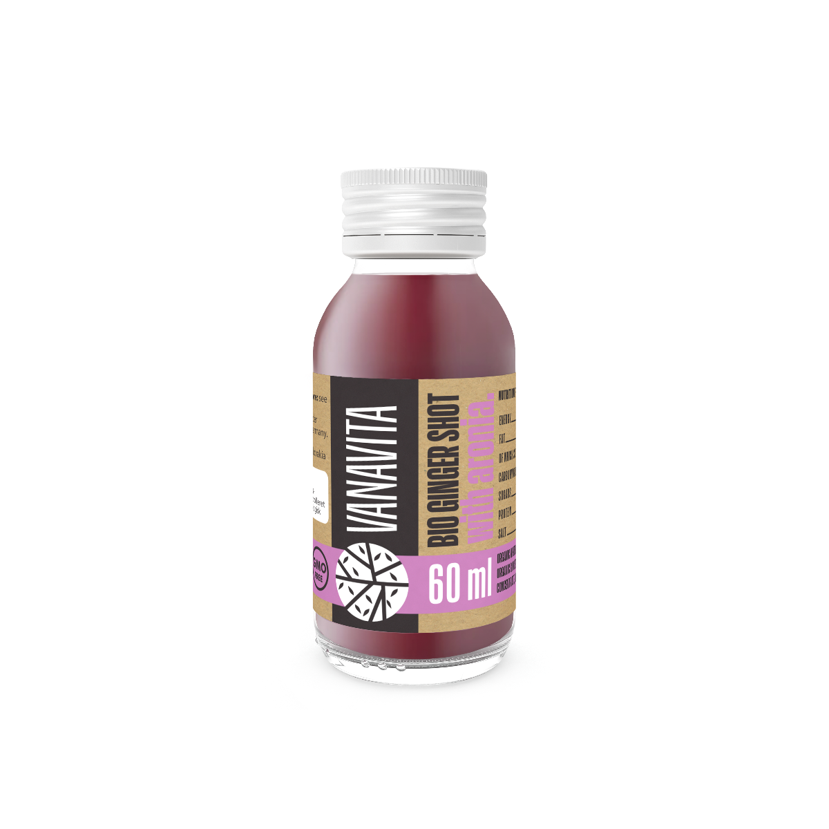 VANAVITA - BIO GYÖMBÉR SHOT ARÓNIÁVAL - ÍZESÍTETLEN - 60 ML