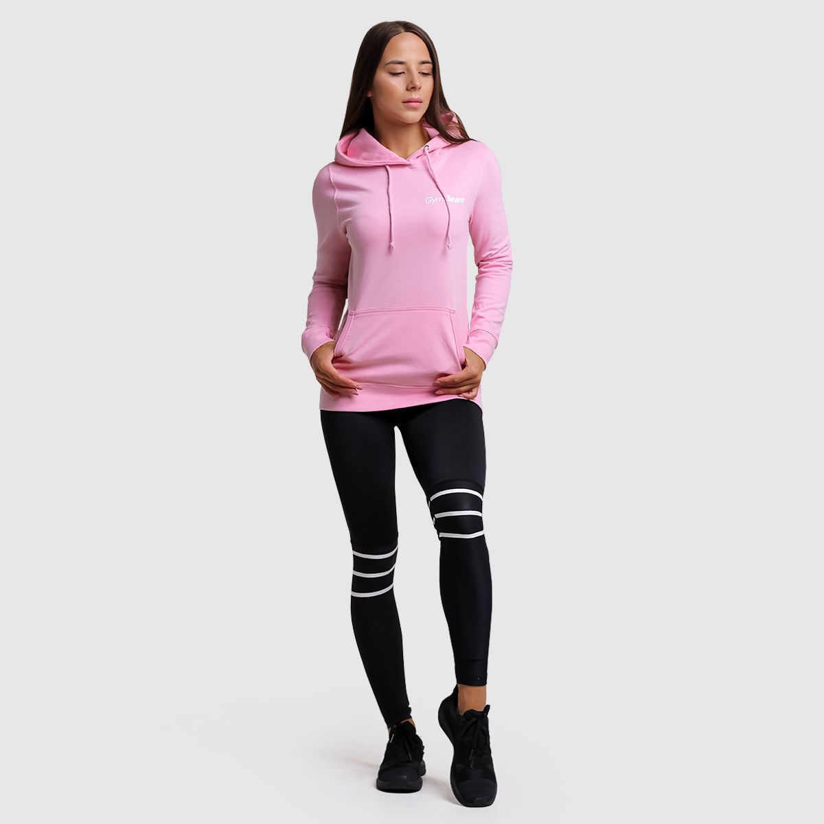 GYMBEAM - PRO HOODIE BABY PINK NŐI PULÓVER - RÓZSASZÍN