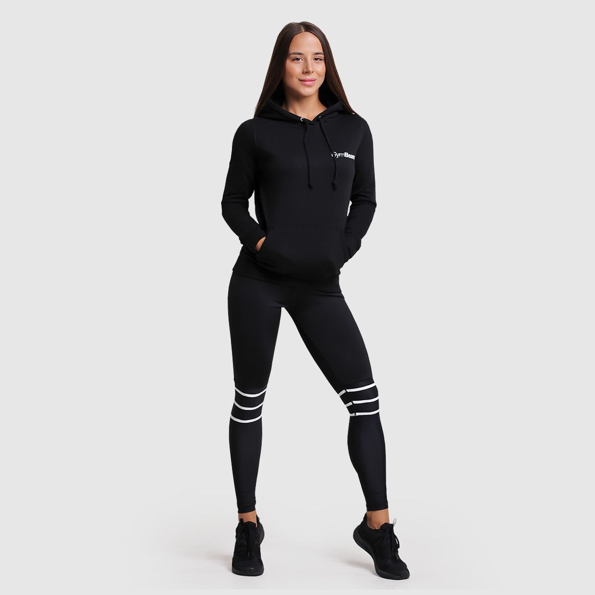 GYMBEAM - PRO HOODIE NŐI PULÓVER - FEKETE