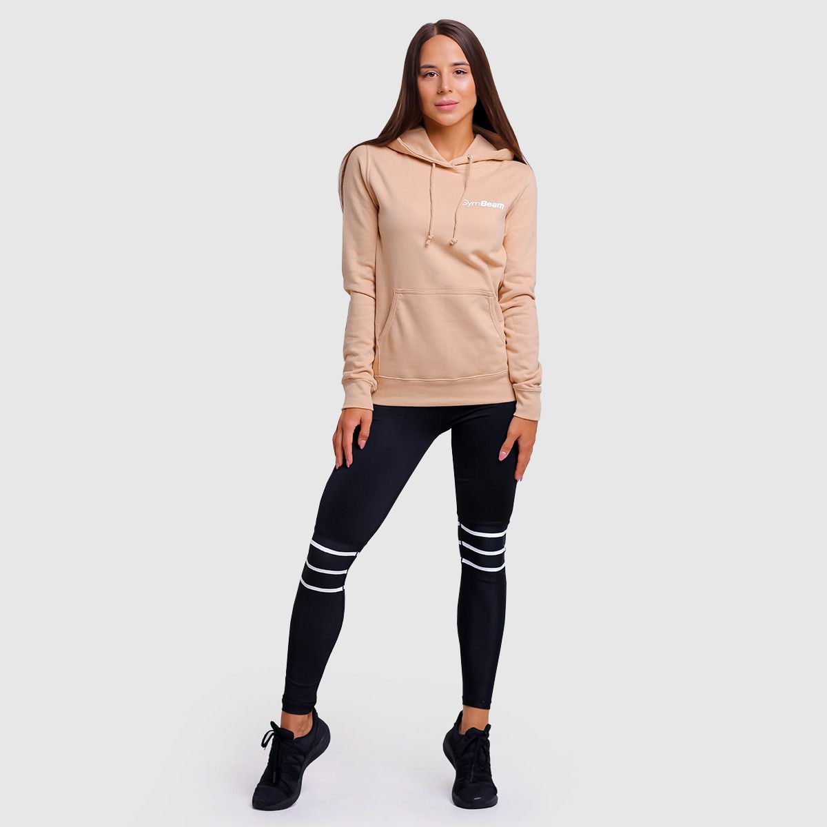 GYMBEAM - PRO HOODIE NŐI PULÓVER - KRÉM