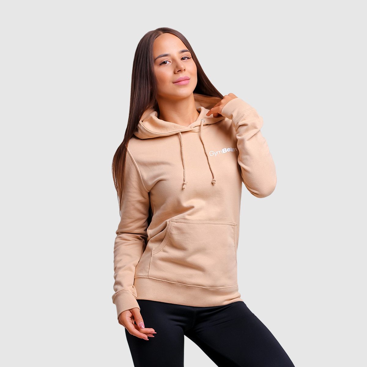 GYMBEAM - PRO HOODIE NŐI PULÓVER - KRÉM