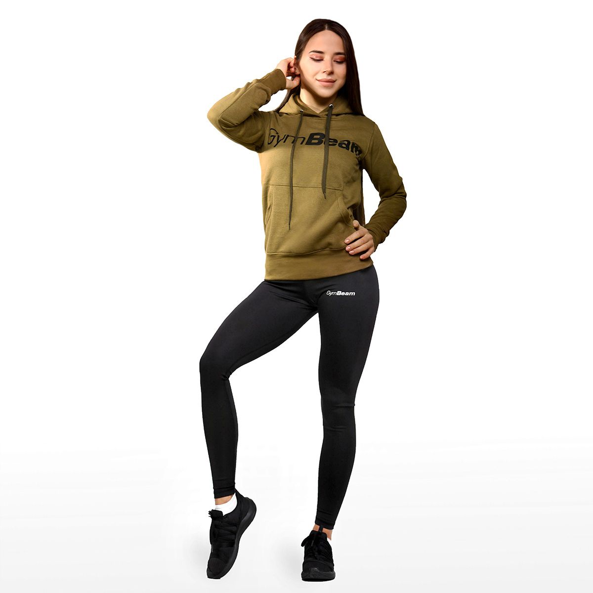 GYMBEAM - ATHLETE MILITARY GREEN NŐI PULÓVER - ZÖLD