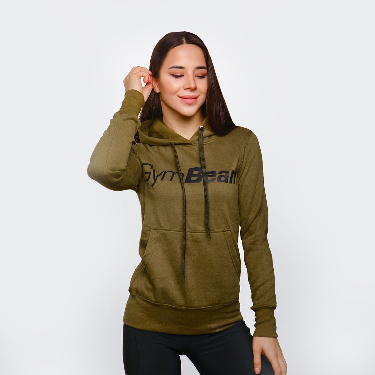 GYMBEAM - ATHLETE MILITARY GREEN NŐI PULÓVER - ZÖLD