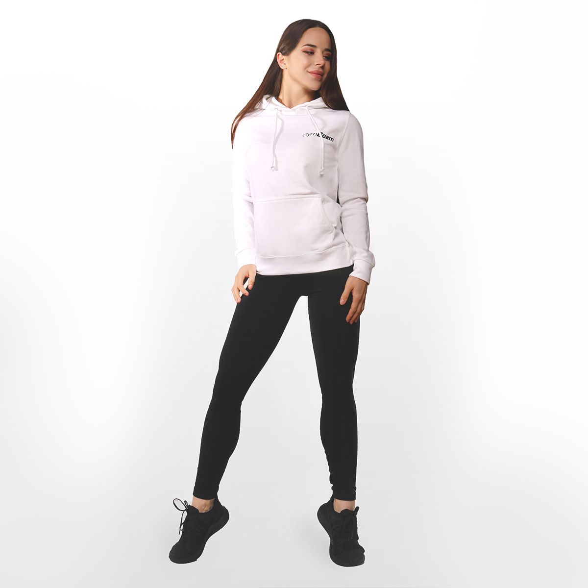 GYMBEAM - PRO HOODIE NŐI PULÓVER - FEHÉR