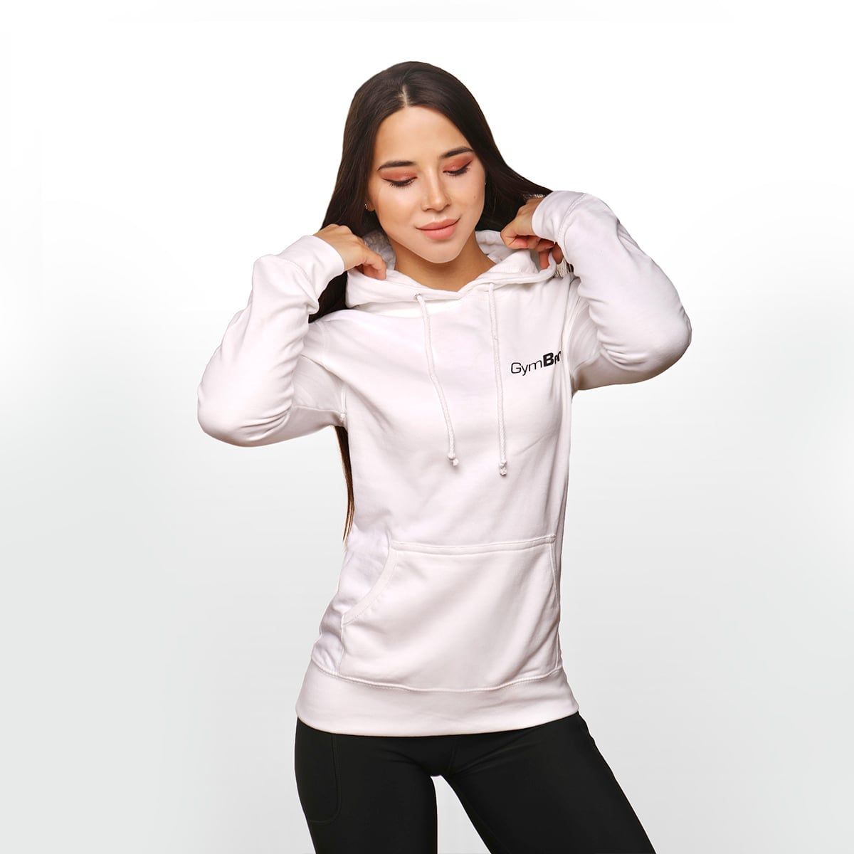 GYMBEAM - PRO HOODIE NŐI PULÓVER - FEHÉR