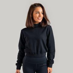 GYMBEAM - STRIX - ESSENTIAL HIGH-NECK NŐI PULÓVER - FEKETE