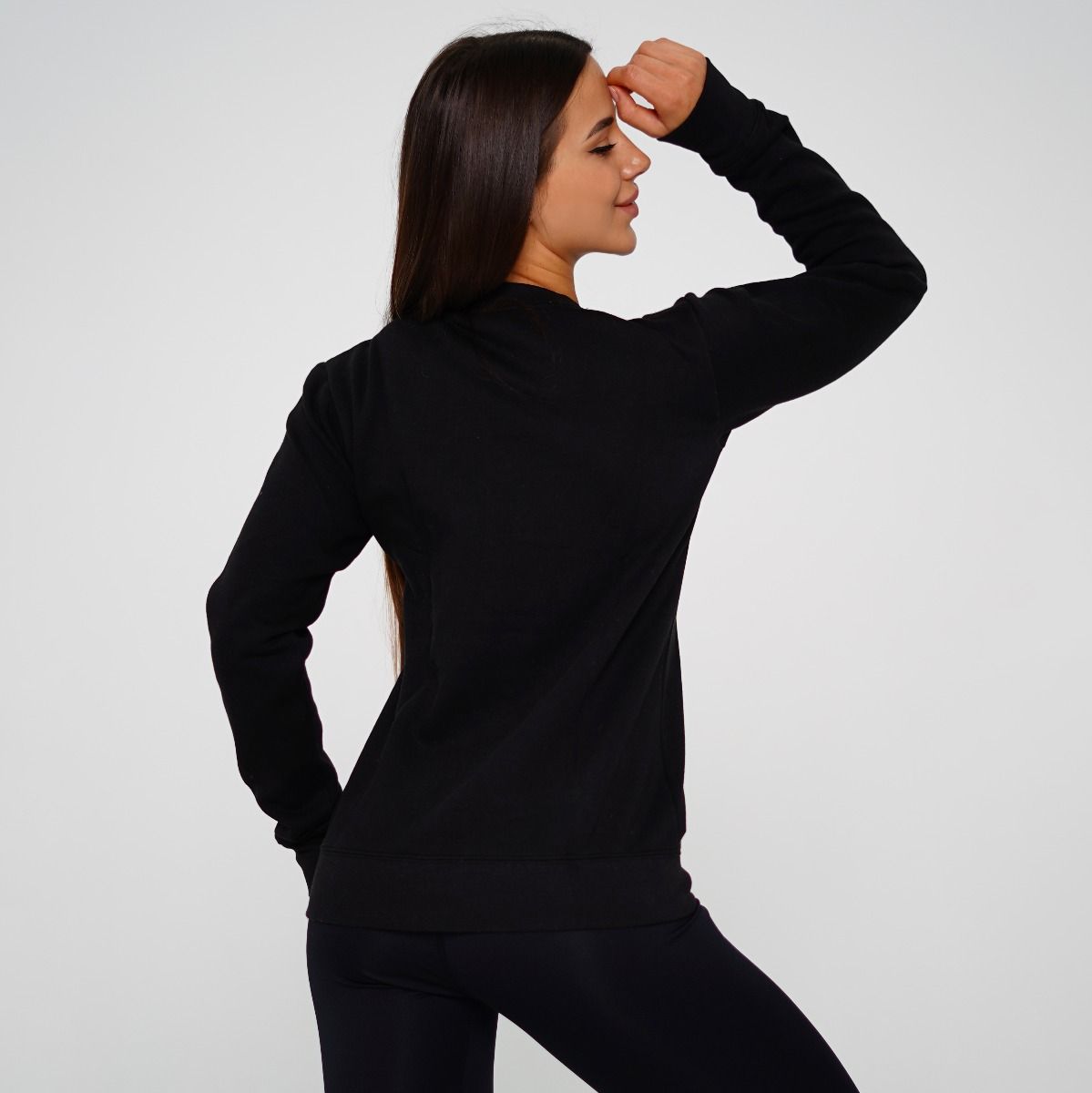 GYMBEAM - BASIC BLACK NŐI PULÓVER - FEKETE